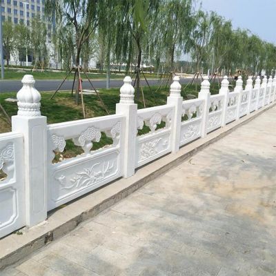 城市街道装饰汉白玉浮雕花纹防护栏杆博鱼网页版