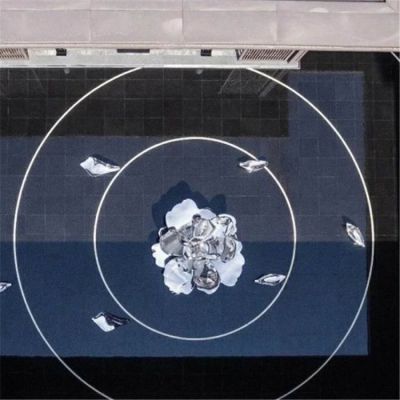 酒店摆放不锈钢镜面荷花水池景观博鱼网页版