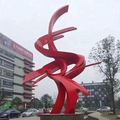 不锈钢抽象艺术 凤凰造型 公园喷漆红色博鱼网页版