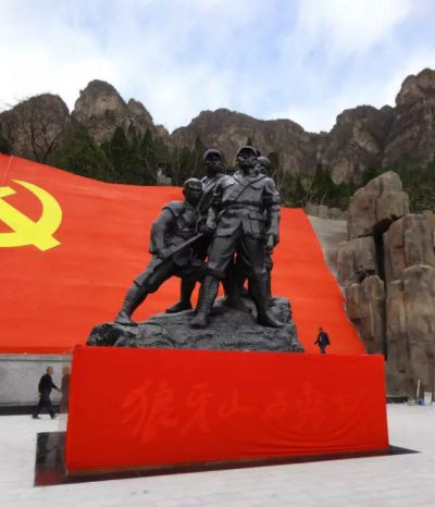 广场纪念不锈钢仿铜狼牙山五壮士博鱼网页版