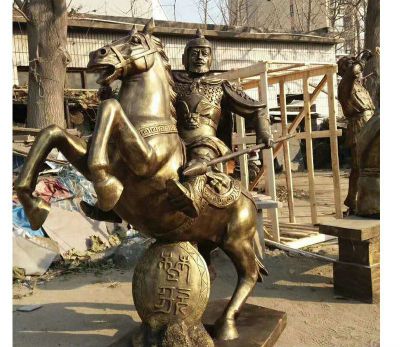 公园铜雕喷金烤漆战士骑马博鱼网页版