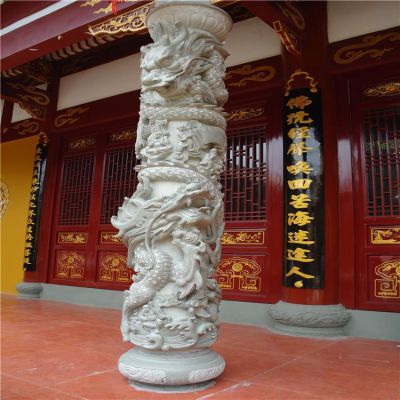 景区寺庙大理石盘龙龙柱博鱼网页版