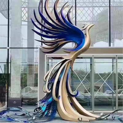 度假村酒店不锈钢艺术造型动物博鱼网页版 摆件