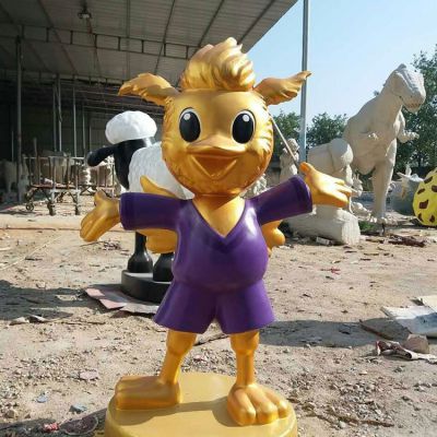 广场玻璃钢吉祥物卡通动漫雕像 幼儿园小区动物博鱼网页版定制