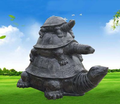 景区创意不锈钢仿铜三只乌龟博鱼网页版