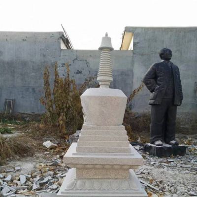 寺庙摆放花岗岩雕刻藏式舍利宝塔
