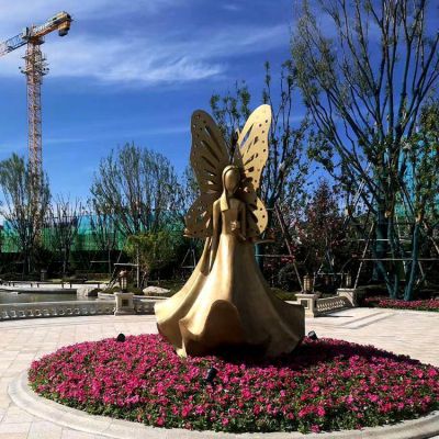 户外广场不锈钢抽象花仙子博鱼网页版