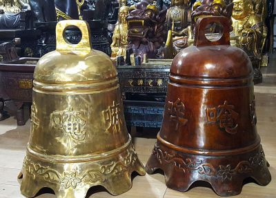 佛教镀金小型铜钟