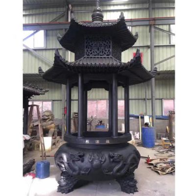 寺庙大型铜雕香炉摆件