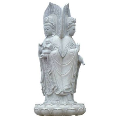 景点汉白玉浮雕三面观音佛像博鱼网页版摆件