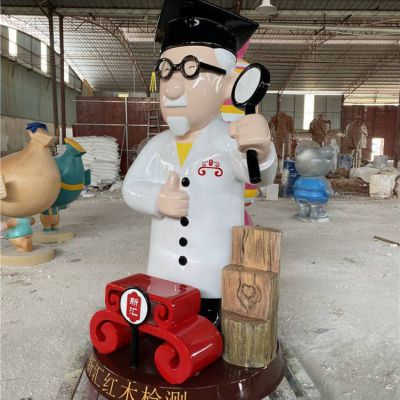 商场公园玻璃钢卡通检查人物博鱼网页版