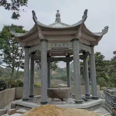 花岗岩大理石雕刻古建筑六角凉亭户外园林博鱼网页版