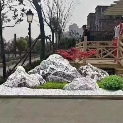 公园小区创意大理石假山景观