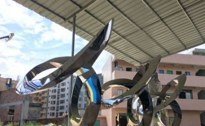 商厦小区不锈钢镜面飘带博鱼网页版