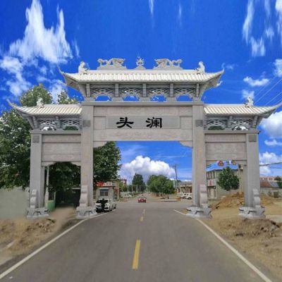 户外大型石雕牌坊博鱼网页版摆件