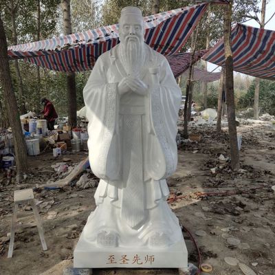 户外大理石石雕古代人物孔子博鱼网页版