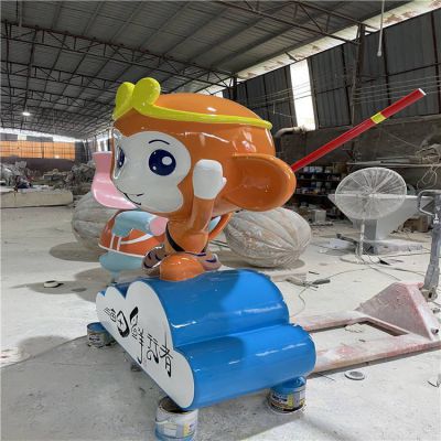 玻璃钢卡通猴子博鱼网页版  饭店创意美陈摆件