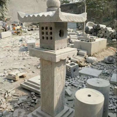 庭院寺庙大理石石雕  户外石灯博鱼网页版