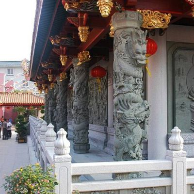 广场寺院装饰摆放大理石雕刻龙柱博鱼网页版