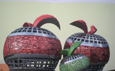 景区草坪不锈钢抽象苹果博鱼网页版