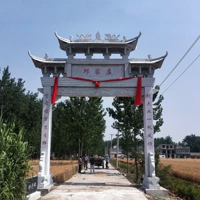 大理石村落摆放单门石牌坊博鱼网页版