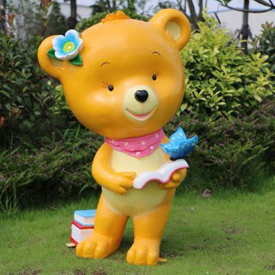 公园草地玻璃钢卡通公仔博鱼网页版