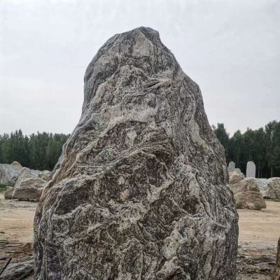 园林摆放天然石刻字景观假山石