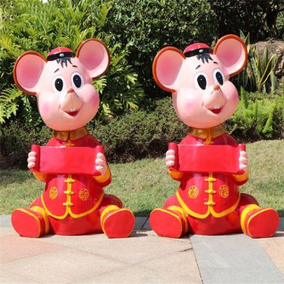 玻璃钢卡通商场摆件小老鼠博鱼网页版