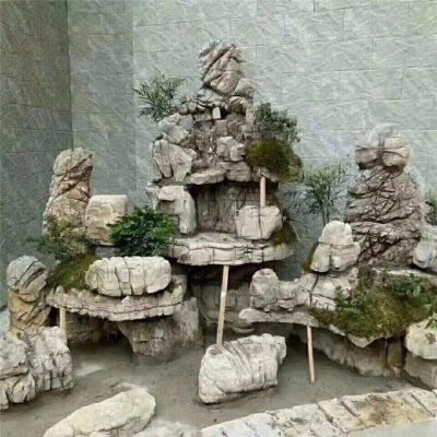 纯天然龟纹石石雕流水摆件假山博鱼网页版
