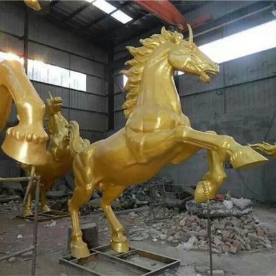 景区公园摆放铸铜奔跑马动物景观博鱼网页版