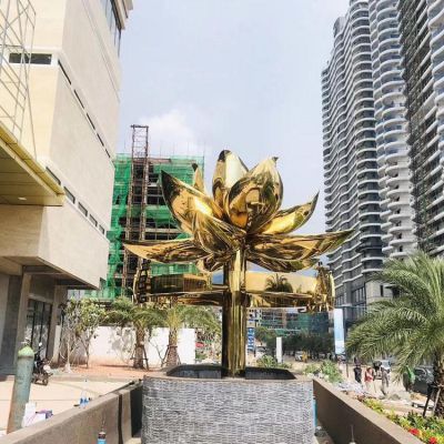 镜面户外景观户外广场大型莲花博鱼网页版