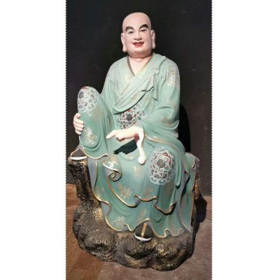 玻璃钢彩绘漆金寺庙供奉佛像十八罗汉博鱼网页版