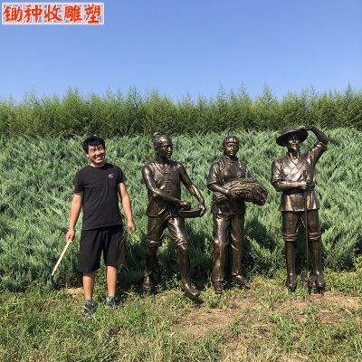 玻璃钢仿铜美丽新乡村建设园林景观装饰摆件