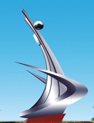 抽象不锈钢户外广场帆博鱼网页版