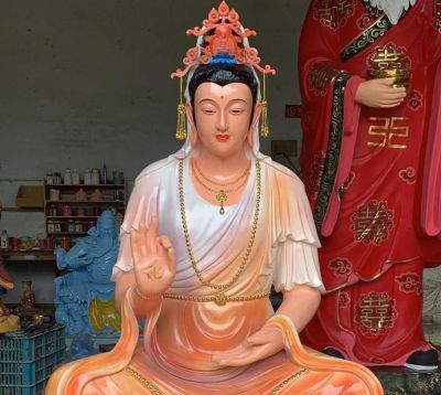 寺庙玻璃钢彩绘大型观音菩萨博鱼网页版