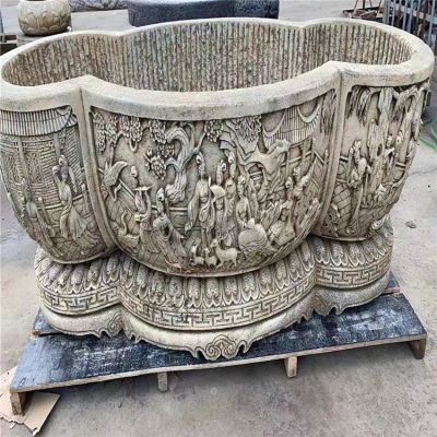 汉白玉仿古水盆水缸