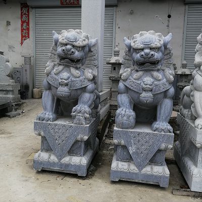 大型仿真动物青石石雕庭院狮子博鱼网页版