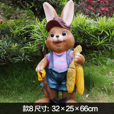 农场一只拿着玉米的玻璃钢兔子博鱼网页版