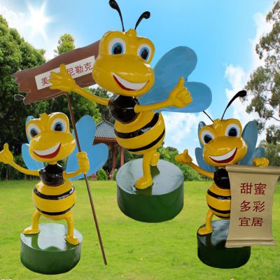 酒店商场草坪标识语仿真玻璃钢蜜蜂博鱼网页版