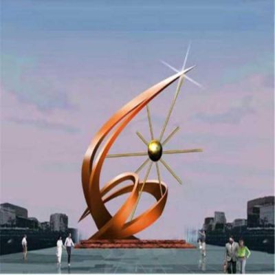 陇户外广场不锈钢抽象景观博鱼网页版摆件