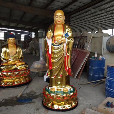 寺庙大型玻璃钢彩绘立式地藏王博鱼网页版