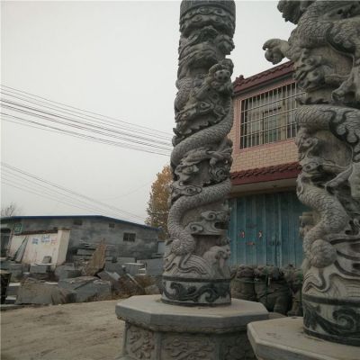 青石石雕户外园林景观龙柱博鱼网页版