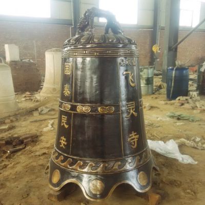 宗教寺庙大型玻璃钢仿铜铜钟博鱼网页版
