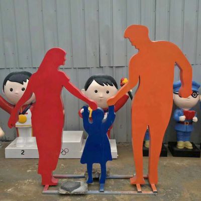 一家三口抽象户外园林景观人物博鱼网页版