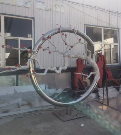 不锈钢户外公园创意树枝圆环博鱼网页版