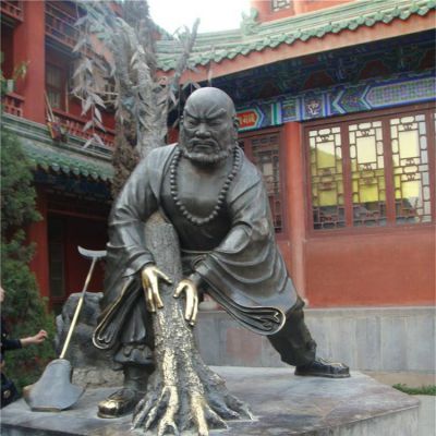 大型古代人物景区校园 玻璃钢仿铜摆件