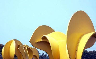 不锈钢喷金烤漆工艺抽象花朵博鱼网页版