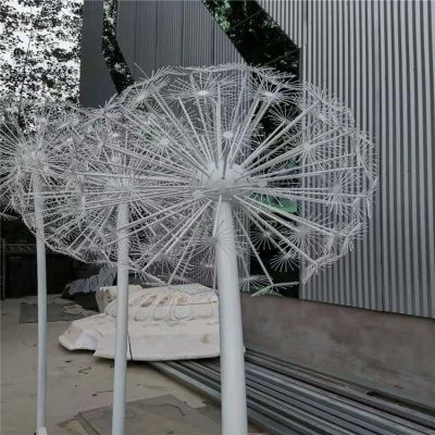 户外铁艺不锈钢蒲公英博鱼网页版 园林景观小品植物摆件