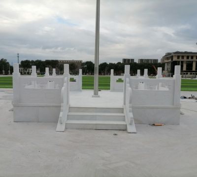 大理石石雕景观旗台围栏博鱼网页版