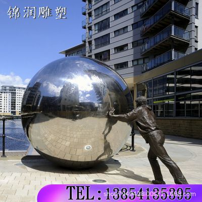 风水球灯光双龙戏珠运动博鱼网页版广场商场公园不锈钢烤漆仿铜博鱼网页版定制_906
